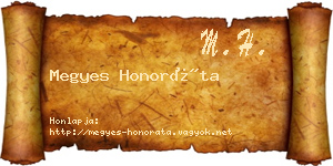 Megyes Honoráta névjegykártya